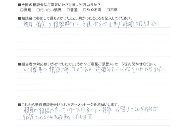 今後やるべき事が明確になった